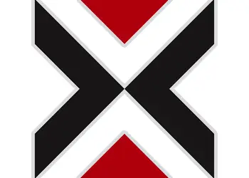 set 18 stickere faianta folina model geometric rosu si negru