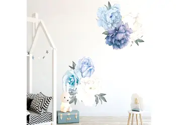 stickere flori albastre folina