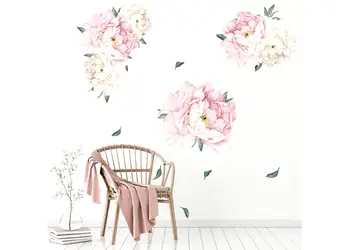 stickere flori folina bujori roz