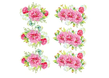 stickere flori folina decor cu flori roz