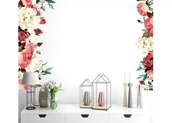 stickere flori folina decor floral rosu