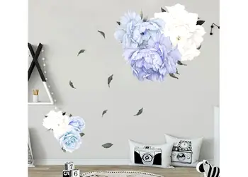 stickere flori folina decor flori albastre