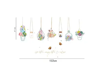 stickere perete folina decor floral multicolor