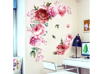 sticker flori ghirlanda roz