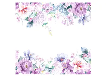 stickere flori lila bordura decorativa