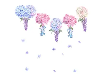 stickere flori mov folina model hortensii