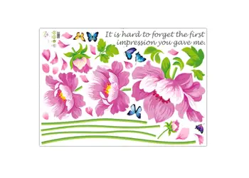 set 4 stickere flori mov folina 115 cm