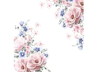 stickere flori decor roz mov