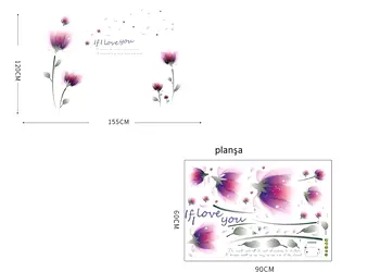 stickere flori folina decor violet