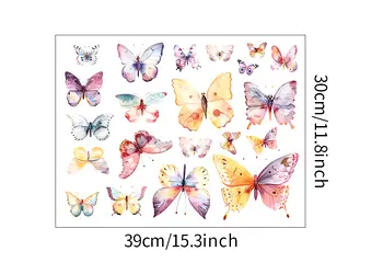 set 21 stickere fluturi colorati