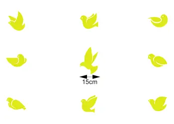 stickere fosforescente pasari folina glow in the dark