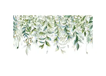 stickere frunze verzi pastel bordura autoadeziva