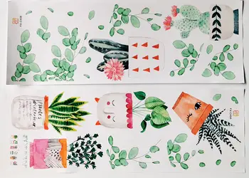 stickere flori in ghivece decorative