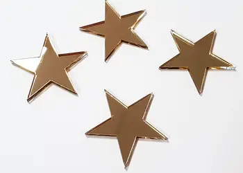 stickere oglinda aurie stelute set 50 bucati 5630