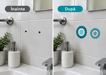 sticker decorativ rozete turcoaz