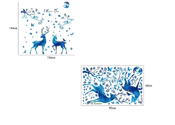 stickere caprioare decor albastru