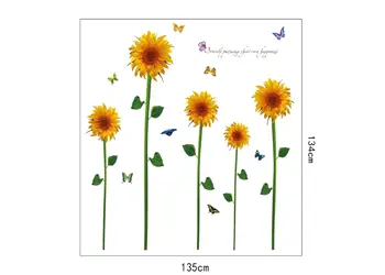 set 5 stickere floarea soarelui