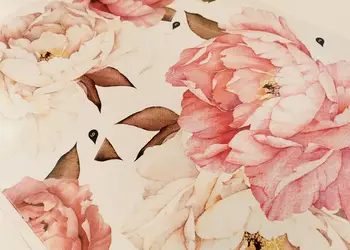 stickere flori watercolor folina bujori roz crem