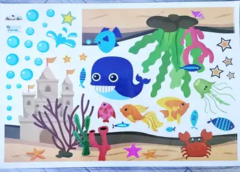 stickere pesti colorati folina bordura decorativa 110 48 cm