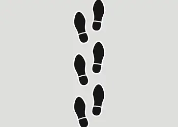 stickere podea urme pantofi folina