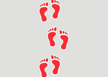 stickere podea urme pasi folina