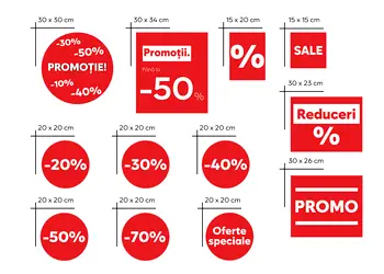 stickere promotionale repozitionabile pentru reducere s1