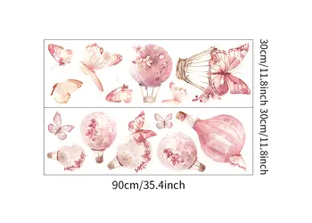 stickere camera fetita fluturi si baloane decor perete mobila geam