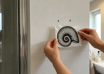 stickere scoici negre pentru mascarea gaurilor din perete si faianta