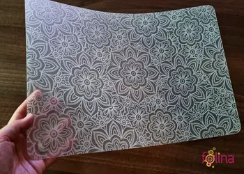 suport farfurie cu model floral alb sienna