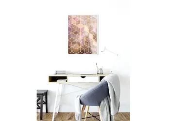 tablou modern mozaic roz