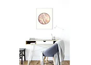 tablou cerc roz mozaic