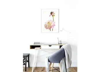 tablou dalie roz art poster 40 50 cm