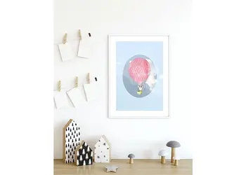 tablou happy balloon blue