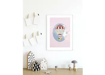 tablou happy balloon pink