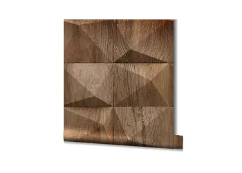 tapet 3d cubri lemn maro