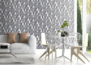 tapet 3d ugepa hexagoane gri galactik l97009