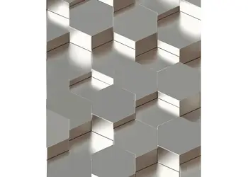 tapet 3d ugepa hexagoane gri galactik l97009