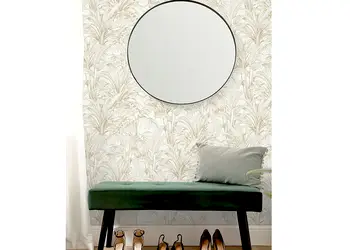 tapet alb cu model bej grandeco a51402