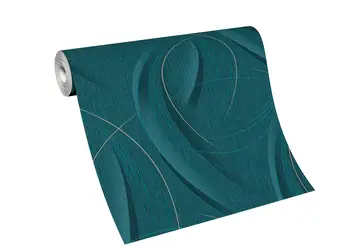 tapet modern albastru cu model geometric