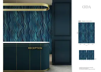 tapet modern albastru marburg 46985