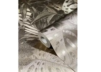 tapet floral cu efect metalic marburg botanica 33303