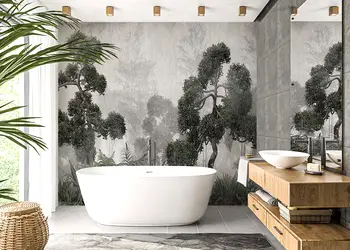 tapet baie peisaj padure