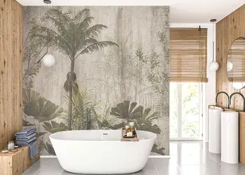 tapet baie rezistent la umiditate hiden jungle