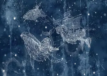 tapet baie albastru inchis