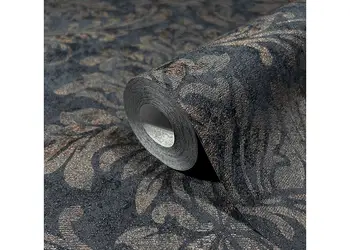 tapet clasic cu model baroc gri