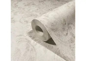 tapet clasic cu model baroc crem