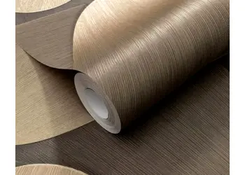 tapet bej metalic cu model abstract