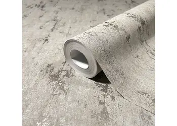 tapet bej nisipiu cu detalii metalice argintii marburg city romance