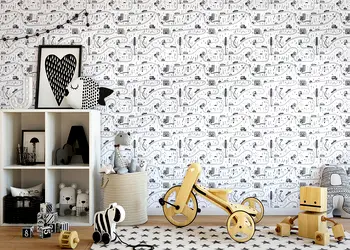 tapet camera baieti cu model masini gri marburg little adventures