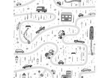 tapet camera baieti cu model masini gri marburg little adventures